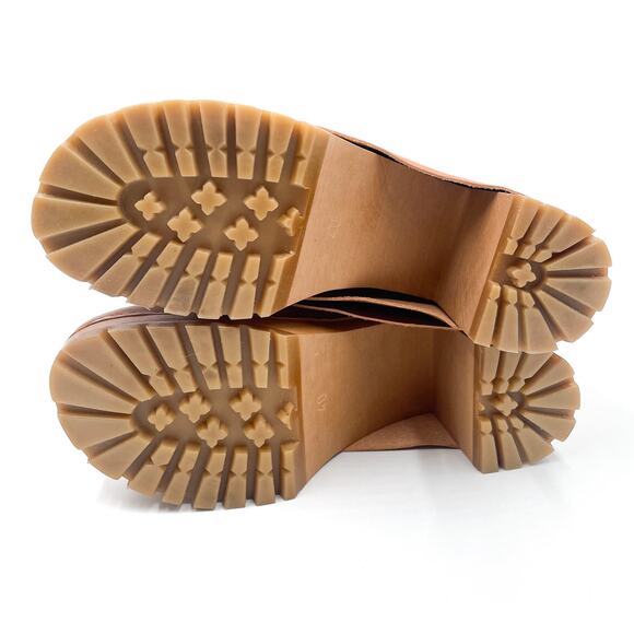 Swedish Hasbeens Bootcut Boot Nature Brown Leather Foldover Sz 40 / 10 - Picture 9 of 12